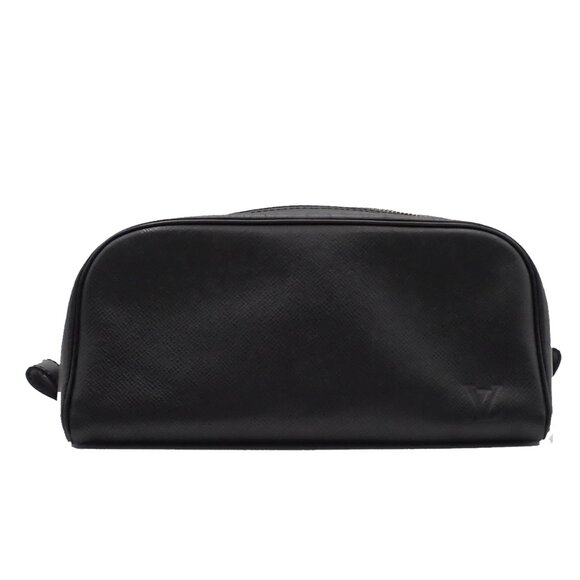 LOUIS VUITTON Trousse Toilette PM Clutch Bag Taiga Leather Black M30224 02FC015 - Picture 1 of 16